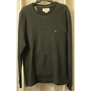 Penguin Munsingwear Sweater Mens XL Black Casual Embroidered Modern